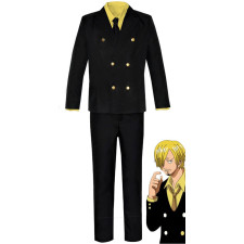 One Piece Sanji Costume - Suit Yellow Shirt Sanji Cosplay