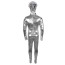 Kids Alien Costume - Shiny Silver Bodysuit Alien Cosplay