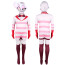 Hazbin Hotel Angel Dust Costume - Pink Bodysuit Mask Set Angel Dust Cosplay