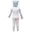 Kids Roblox Trevor Henderson's Cartoon Cat Costume - White Bodysuit Mask Cartoon Cat Cosplay