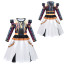 Girls K-Pop Demon Hunters Zoey Costume - Black White Gold Long Sleeved Mini Dress Stage Outfit Zoey Cosplay