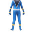 Dino Fury Rangers Tricera Fury Blue Ranger Costume - Bodysuit Mask Blue Dino Fury Ranger Cosplay