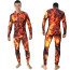Burning Fire Pattern Halloween Costume - Flames Bodysuit Fire Cosplay