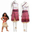 Moana 2 Costume - Red Tribal Dress Moana Cosplay