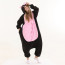 Kids Pink Black Pig Costume - Onesie Jumpsuit Pink Black Pig Cosplay