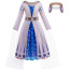 Girls Disney Wish Movie Queen Amaya Costume - White Blue Dress Queen Amaya Cosplay