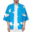 Demon Slayer Urokodaki Sakonji Costume - Blue Kimono Jacket with White Cloud Urokodaki Sakonji Cosplay
