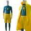 Wanda Vision Vision Costume - Blue Yellow Bodysuit Cape Set Vision Cosplay
