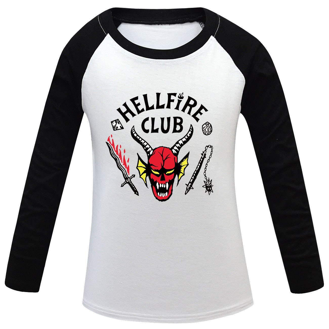 Stranger Things 4 Dustin Henderson Hellfire Club Long Sleeve Shirt Cosplay Costume