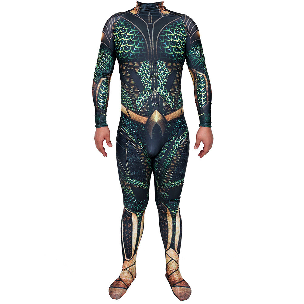 DC Aquaman Costume - Green Bodysuit Aquaman Cosplay