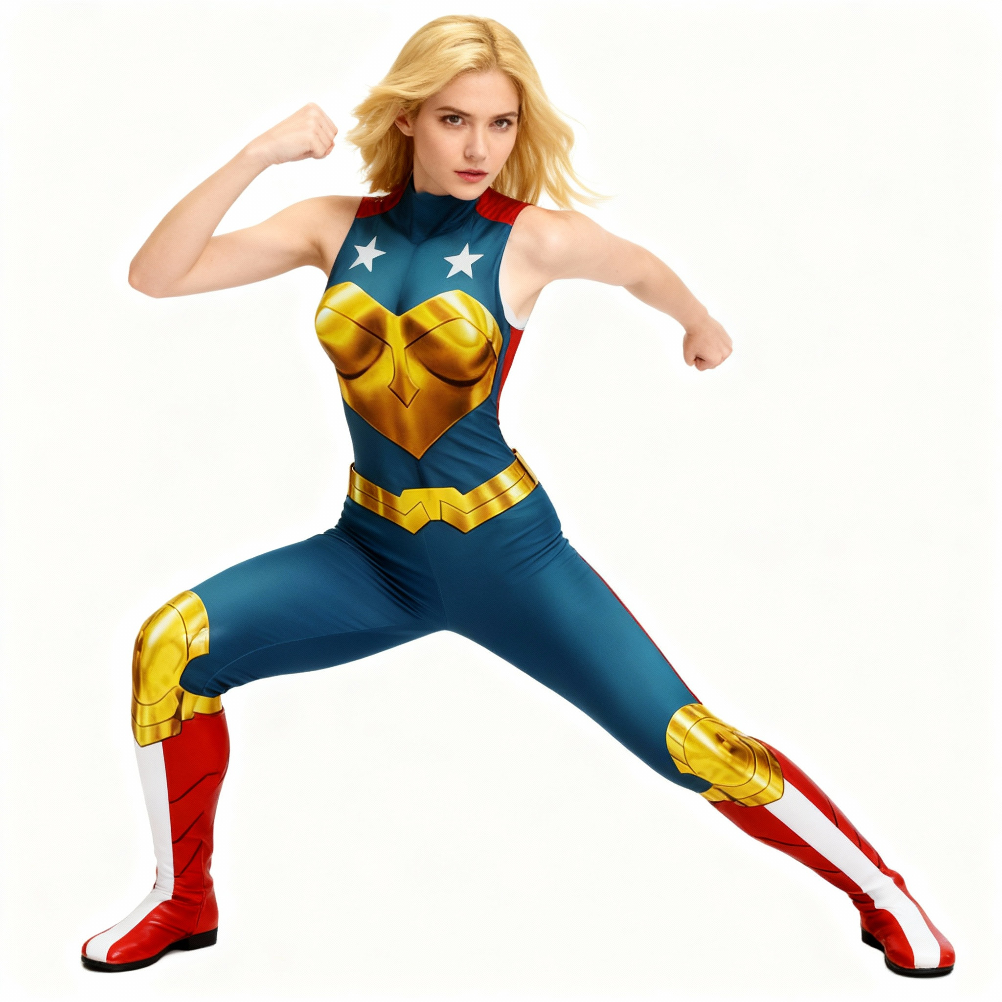 Female Captain America Costume - Bodysuit Captain America Cosplay