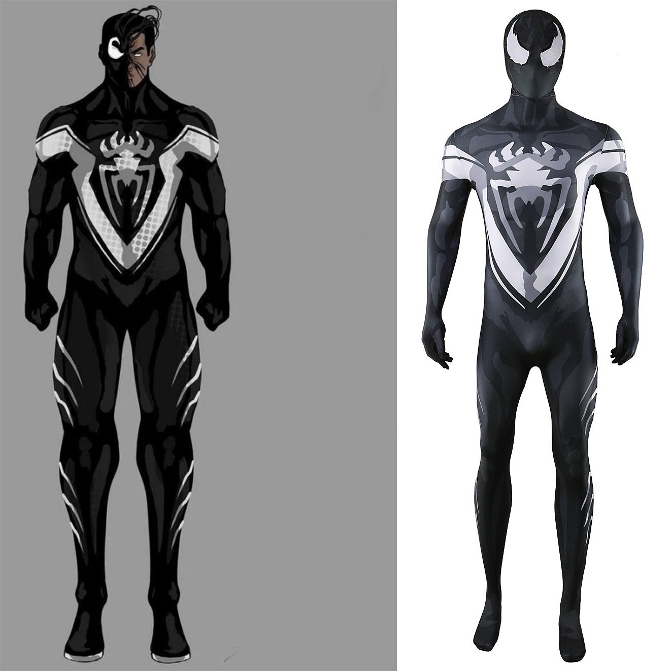 Spider-Man: Across the Spider-Verse Spider-Man 2099 Costume - Black and White Bodysuit Spider-Man 2099 Cosplay