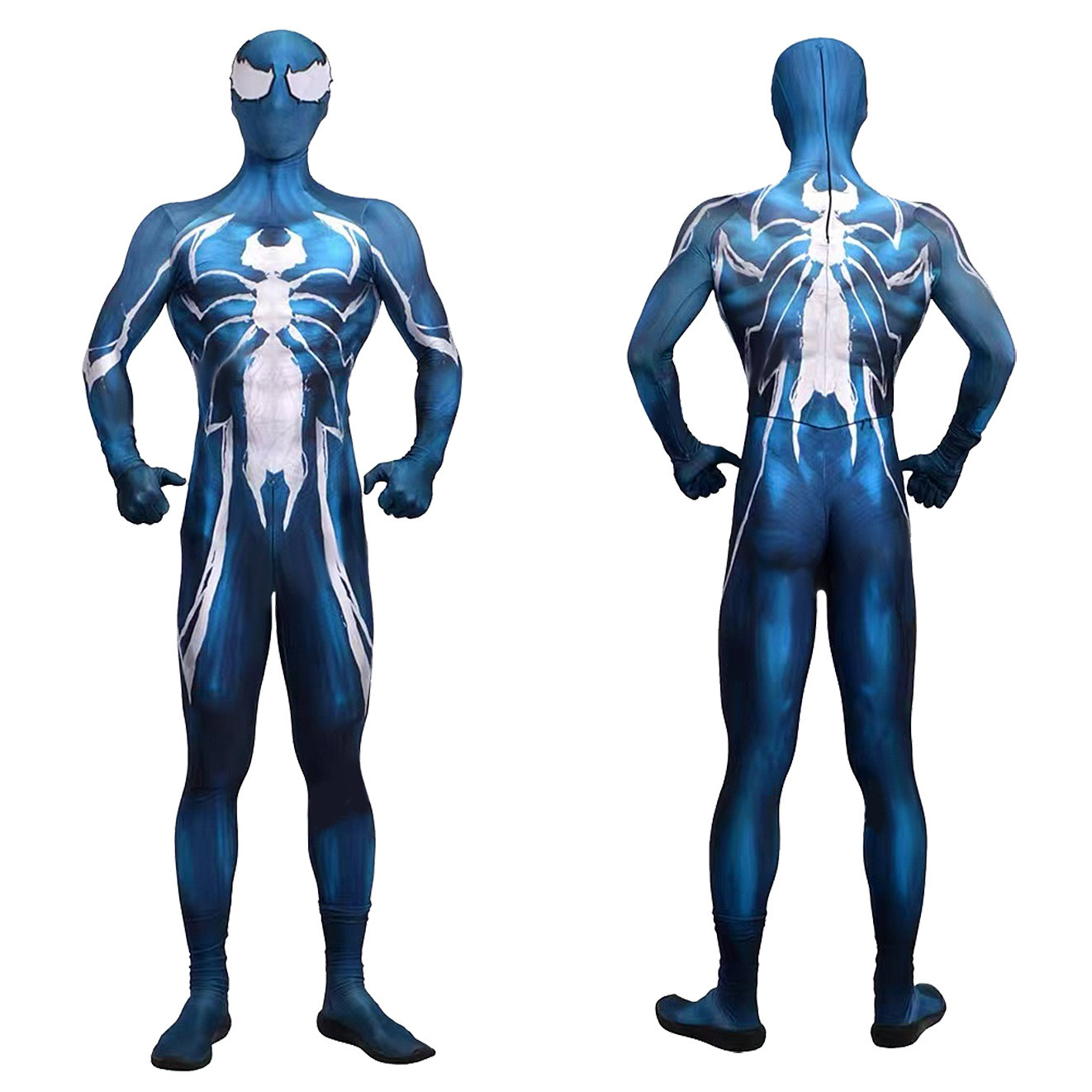 Venom: The Madness Blue Venom Symbiote Costume - Blue Bodysuit Mask Venom Cosplay