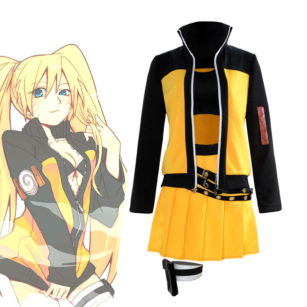 Naruto Shippuden Uzamaki Naruto Costume - Female Ninja Set Uzamaki Naruto Cosplay