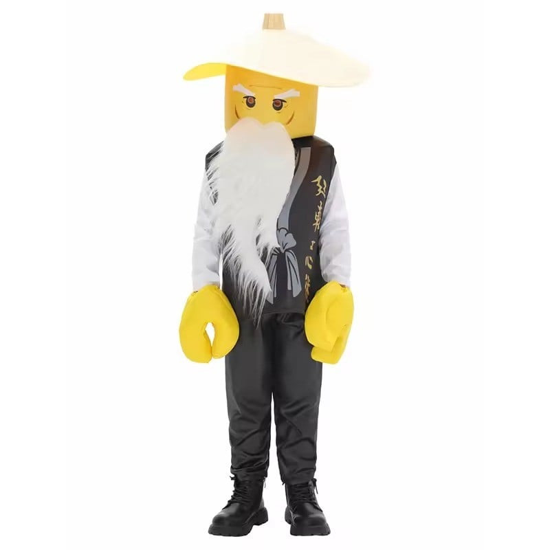 Kids Ninjago Wu Costume - Bodysuit Mask Hat Set Wu Cosplay