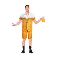Oktoberfest Beer Costume - Shirt Shorts Tie Set Beer Cosplay