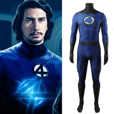 The Fantastic Four Mister Fantastic Costume - Muscle Pattern Navy Bodysuit Mr Fantastic Cosplay
