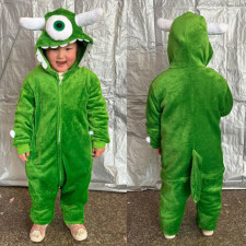 Kids Mike Wazowski Green Alien Costume - Onesie Jumpsuit Mike Wazowski Cosplay