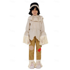 Girls Wizard of Oz Scarecrow Costume - Shirt Pants Hat Scarecrow Cosplay