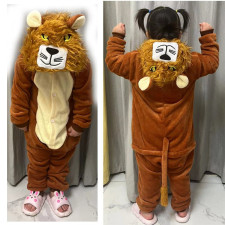 Kids Lion Face Costume - Onesie Jumpsuit Lion Face Cosplay