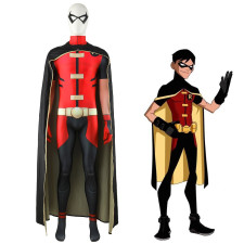 Young Justice Robin Costume - Bodysuit Cape Set Robin Cosplay