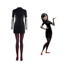 Hotel Transylvania Mavis Dracula Costume - Black Dress Tights Mavis Dracula Cosplay