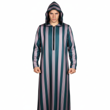 Muslim Costume - Striped Kaftan Robe Muslim Cosplay
