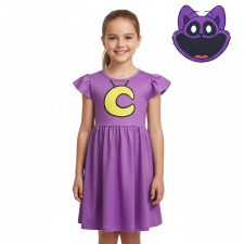 Girls Poppy Playtime CatNap Costume - Purple Dress Mask CatNap Cosplay