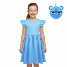 Girls Sprunki Sky Blue Costume - Dress Mask Set Sky Blue Sprunki Cosplay