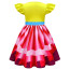Girls Fancy Nancy Clancy Costume - Red Yellow Dress Mask Set Fancy Nancy Cosplay