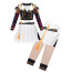 Girls K-Pop Demon Hunters Mira Costume - Black White Gold Mini Dress Pants Set Stage Outfit Mira Cosplay