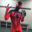Marvel's Spider-Man Scarlet Spider II Suit Costume - Muscle Bodysuit Mask Set Scarlet Spider II Suit Cosplay