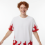 Naruto Shippuden White Red Flames Costume - Minato 4th Hokage Uniform T-Shirt Naruto Cosplay