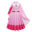 Girls The Super Mario Bros Movie Princess Peach Biker Costume - Pink Dress Cape Set Princess Peach Biker Cosplay