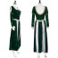 Shrek Princess Fiona Costume - Green White Dress Princess Fiona Cosplay