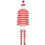 Women and Girls Where's Waldo Costume - Striped Dress Full Set Waldo Cosplay