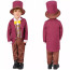 Kids Willy Wonka & the Chocolate Factory 1971 Willy Wonka Costume - Red Coat Pants Set Willy Wonka Cosplay