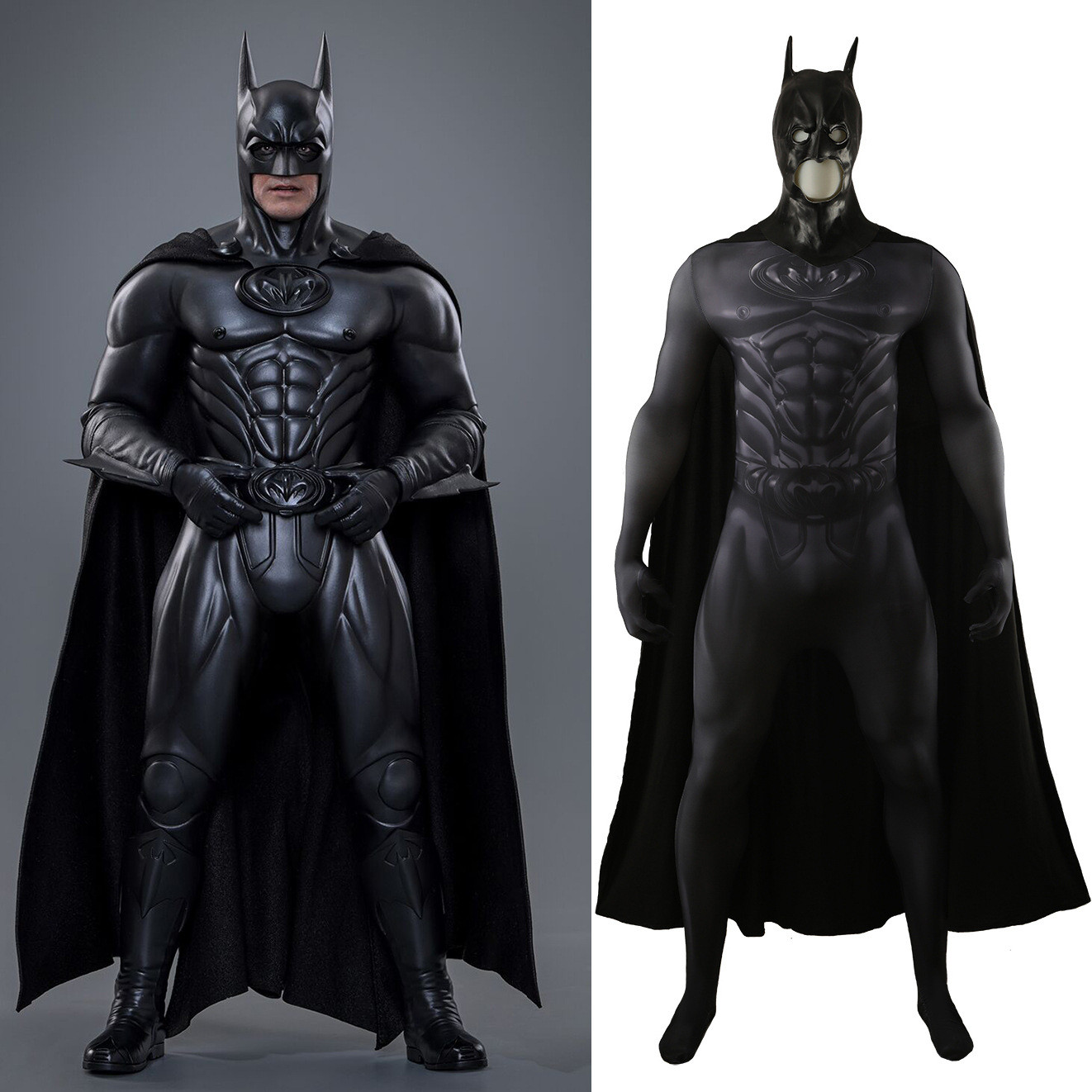 Batman Forever Movie 1995 Batman Val Kilmer Costume - Bodysuit Cape Batman Cosplay