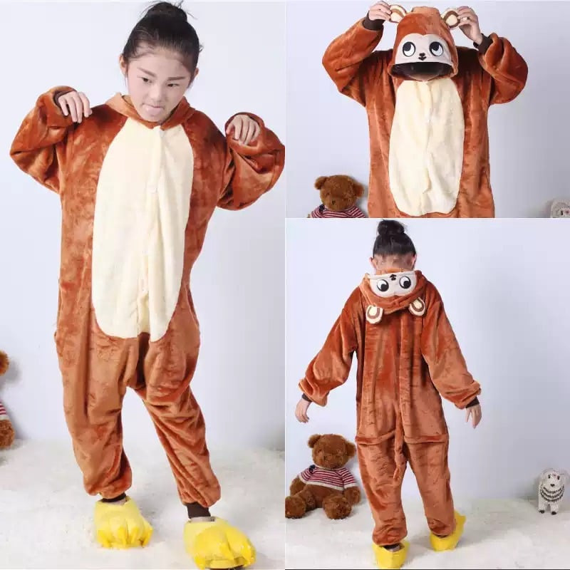 Kids Monkey Costume - Onesie Jumpsuit Monkey Cosplay