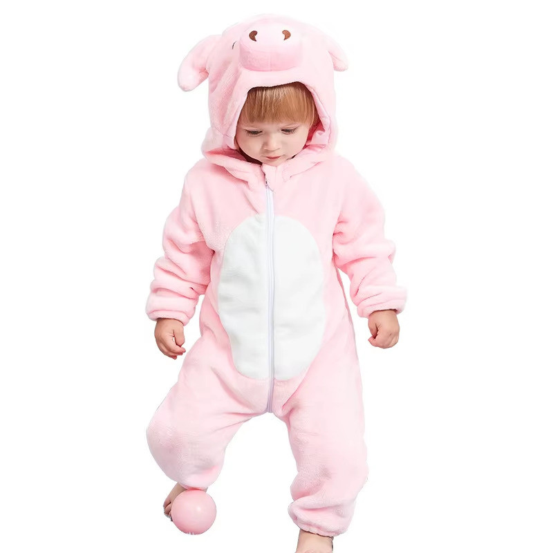 Baby Pink Pig Costume - Onesie Jumpsuit Pink Pig Cosplay