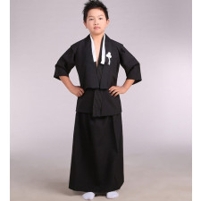 Boys Japanese Traditional Samurai Kimono Warrior Robe