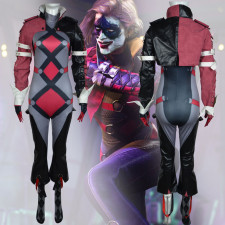 Gotham Knights Boss Harley Quinn Costume - Grey Bodysuit Set Boss Harley Quinn Cosplay
