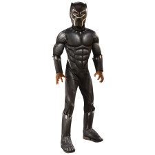 Marvel: Avengers Endgame Deluxe Black Panther Costume & Mask - Boys Deluxe Black Panther Suit and Mask Cosplay