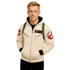 Ghostbusters Peter Venkman Costume - Beige Hoodie Ghostbusters Venkman Cosplay