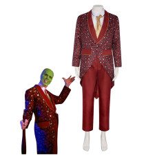 The Mask Jim Carrey Costume - Red Tailcoat Suit Jim Carrey Cosplay