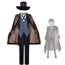 Bungo Stray Dogs Chuya Nakahara Costume - Black And White Suit Chuya Nakahara Cosplay
