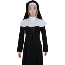 Kids Sister Act Nun Costume - Dress Veil Nun Cosplay