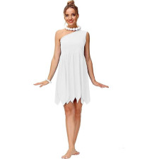 The Flintstones Wilma Flintstone Costume - White Dress Wilma Flintstone Cosplay