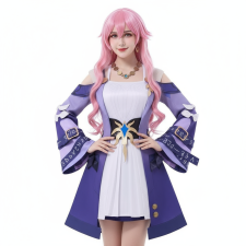 Honkai Star Rail Cyrene Costume - Purple White Dress Cyrene Cosplay