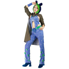 JoJo's Bizarre Adventure Jolyne Cujoh Costume - Blue Bodysuit Coat Set Jolyne Cujoh Cosplay